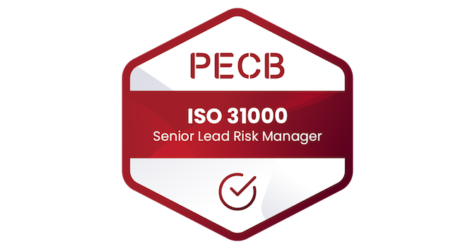 ISO 31000 Senior Lead Risk Manager was issued by PECB to Patrick B..