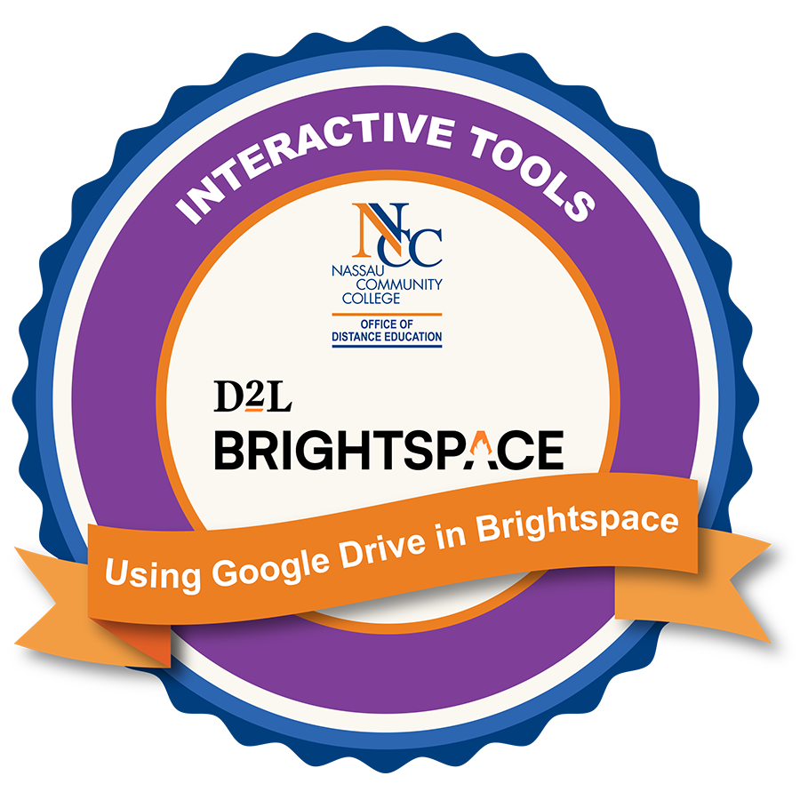 Using Google Drive in Brightspace by Nassau Community College