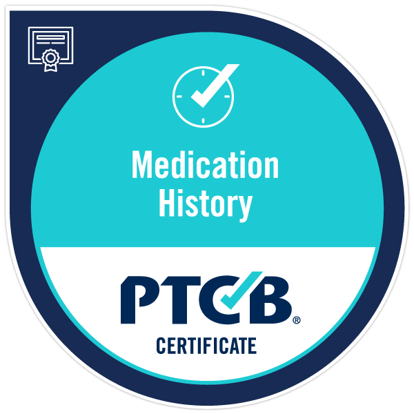 PTCB Medication History Certificate