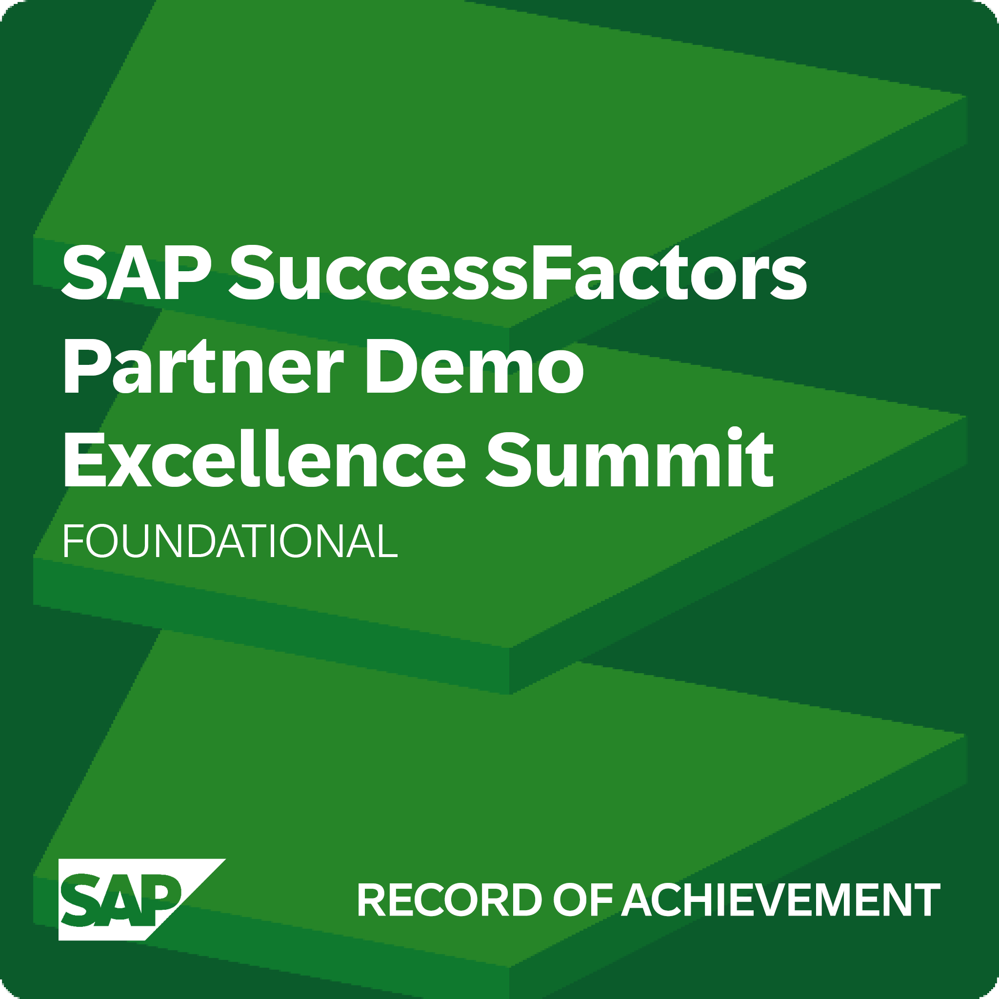 SAP SuccessFactors Partner Demo Excellence Summit - Record of Achievement