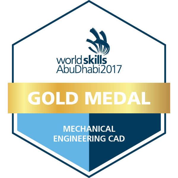 WorldSkills Abu Dhabi 2017 - Gold Medallist - Mechanical Engineering CAD