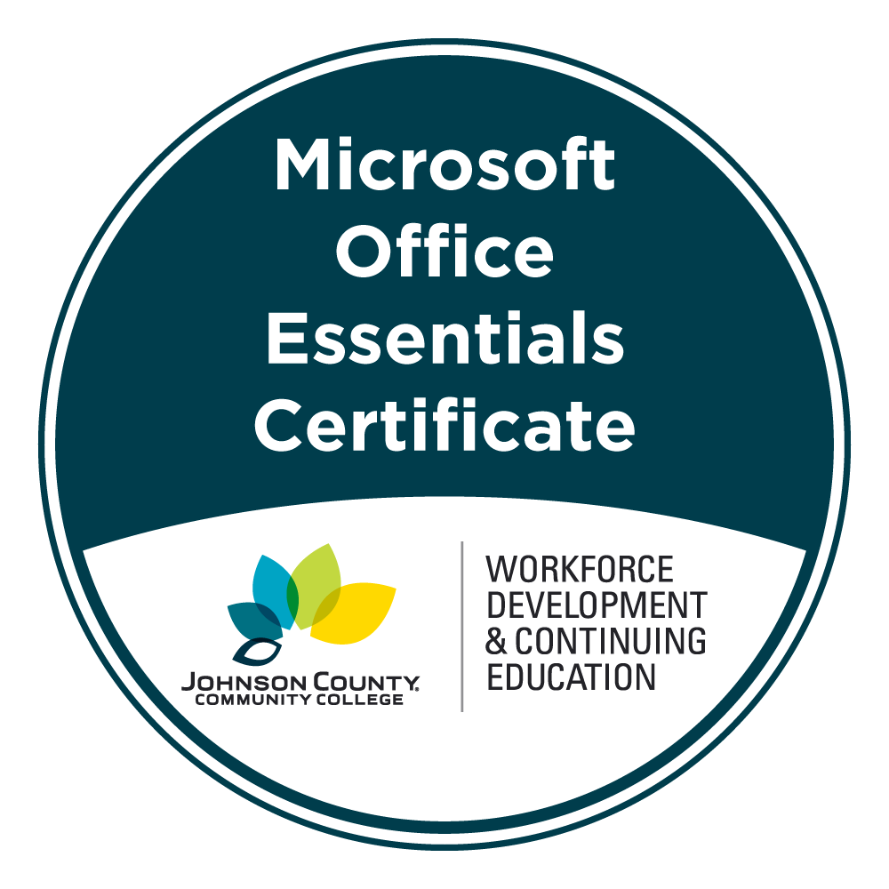 Microsoft Office Essentials Certificate