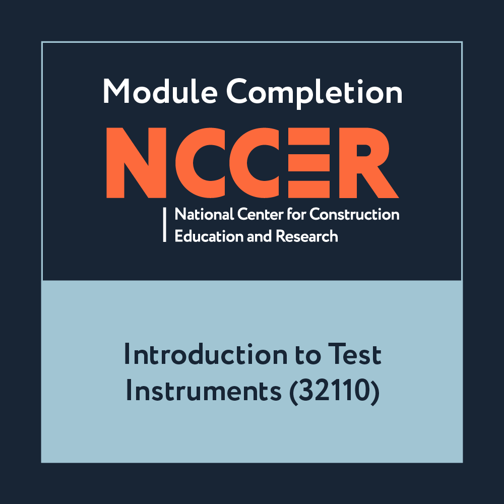 NCCER Introduction to Test Instruments (32110)