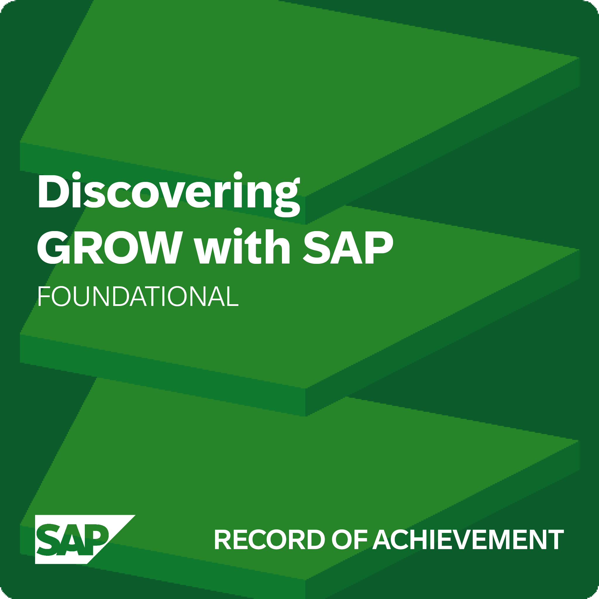 Discovering GROW with SAP - Record of Achievement