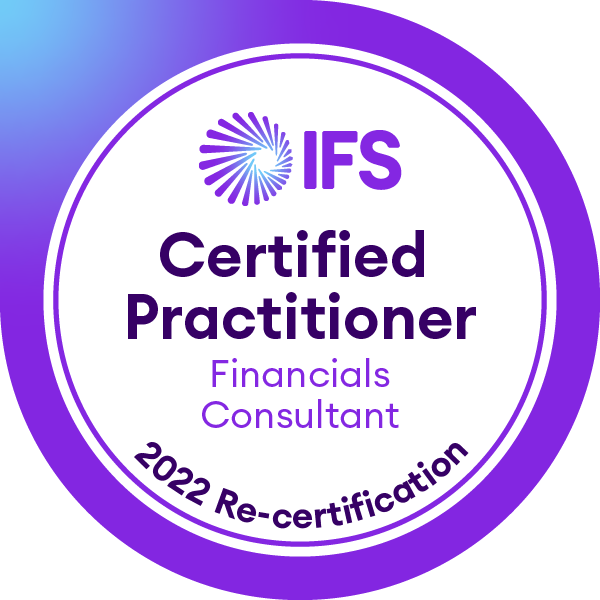 IFS Certified Practitioner - Financials Consultant (IFS Cloud) - 2022 Re-certification