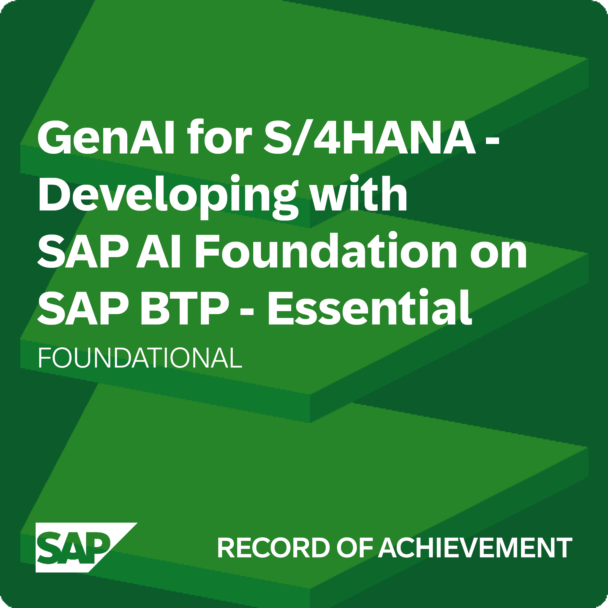 GenAI for S/4HANA - Developing with SAP AI Foundation on SAP BTP ...