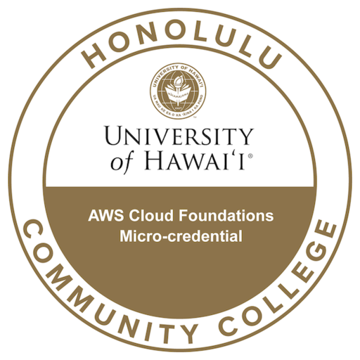 Honolulu CC AWS Cloud Foundations Credly
