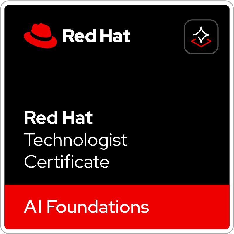 Red Hat AI Foundations Technologist Certificate