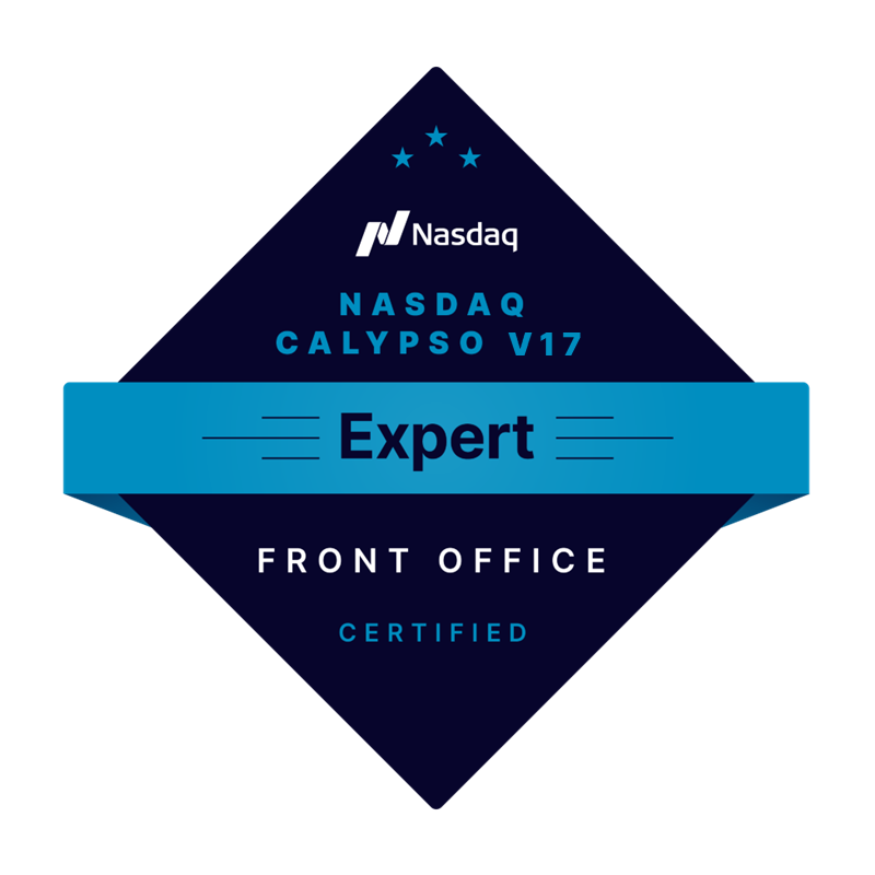 Nasdaq Calypso Certified Front Office - Expert