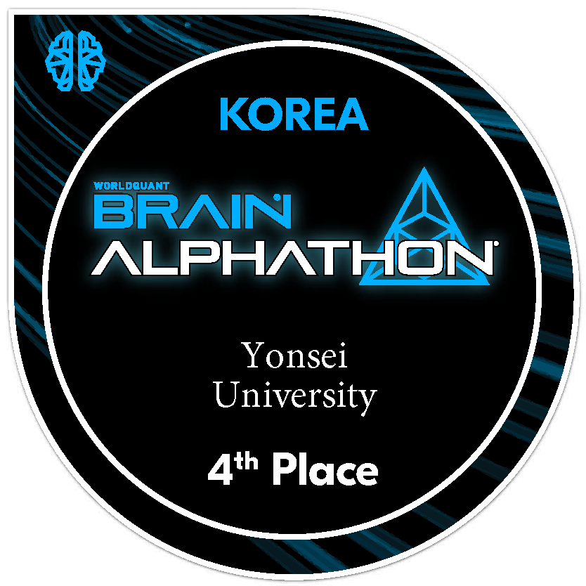 [Korea] 2023 WorldQuant BRAIN Alphathon YU 4th Place