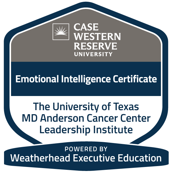 Weatherhead Executive Education: MD Anderson Cancer Center Leadership Institute Emotional Intelligence Certificate