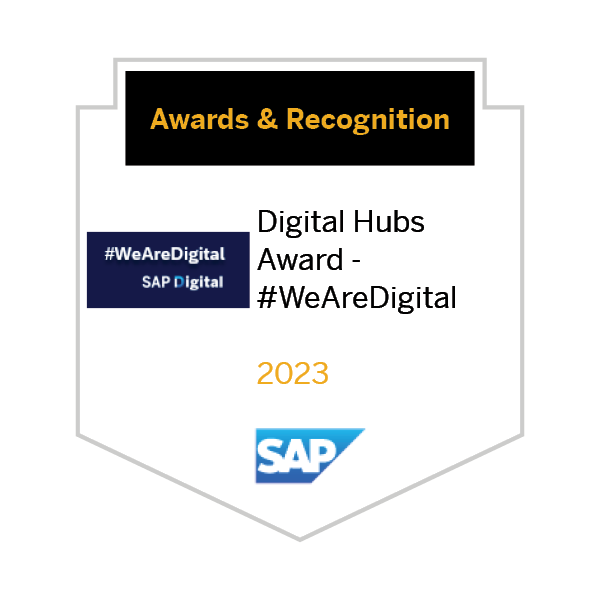 Awards and Recognition 2023 Digital Hubs Award WeAreDigital Credly