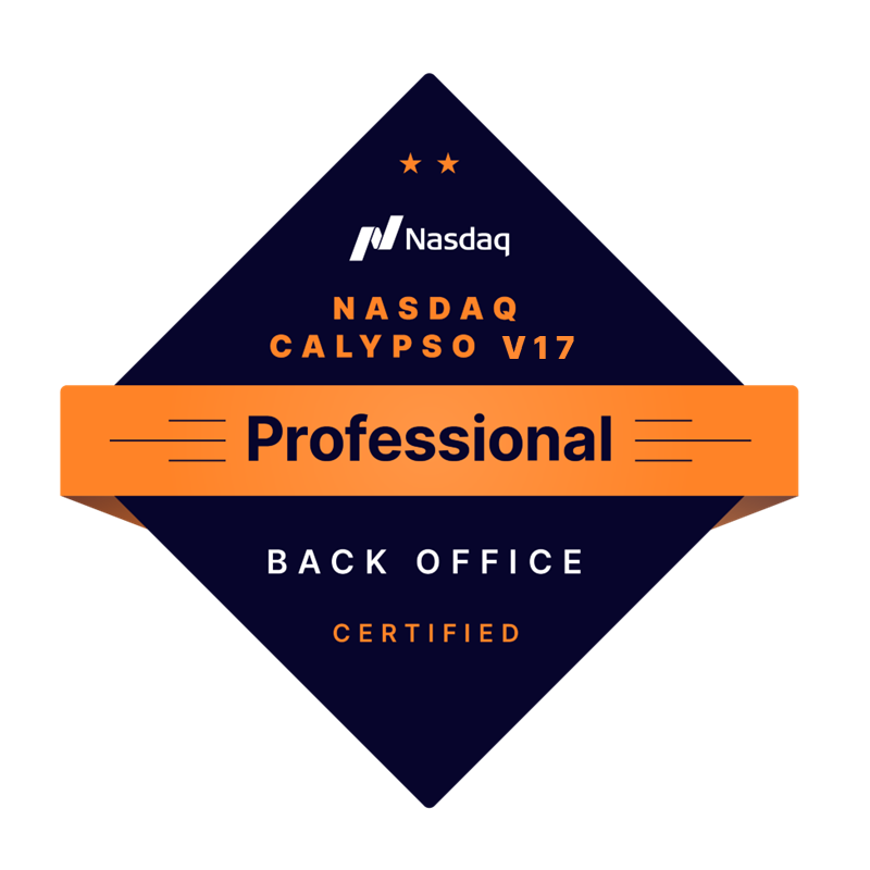Nasdaq Calypso Certified Back Office - Professional