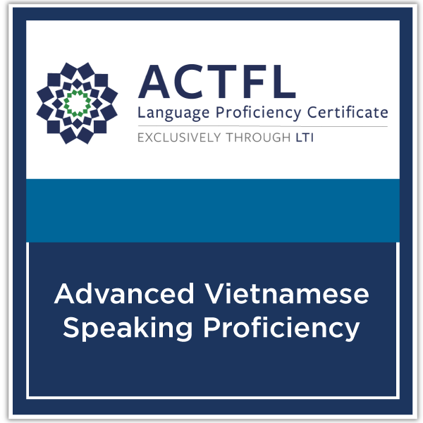Vietnamese Speaking Proficiency - Advanced Low