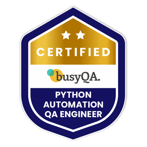 Python Automation QA Engineer Certificate - Credly