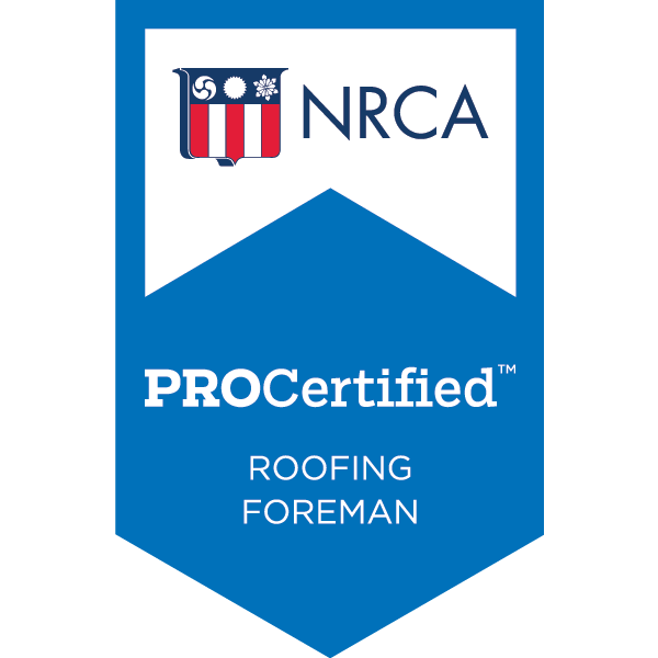 NRCA ProCertified Roofing Foreman Asphalt Shingle Systems Credly