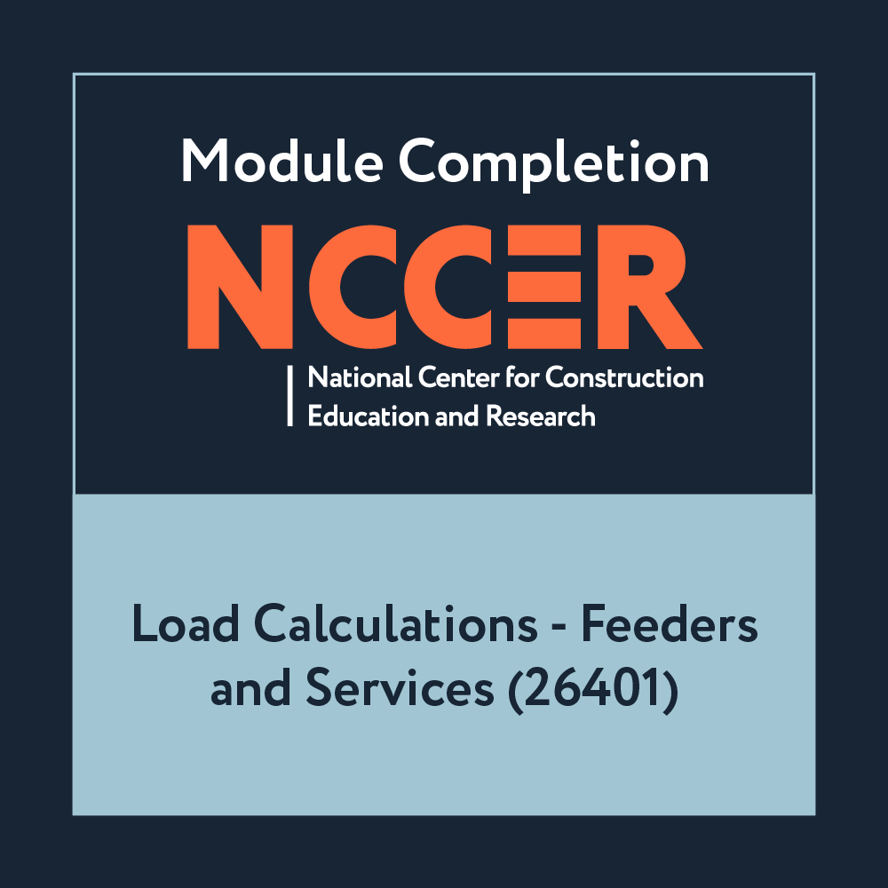 NCCER Load Calculations - Feeders and Services (26401)