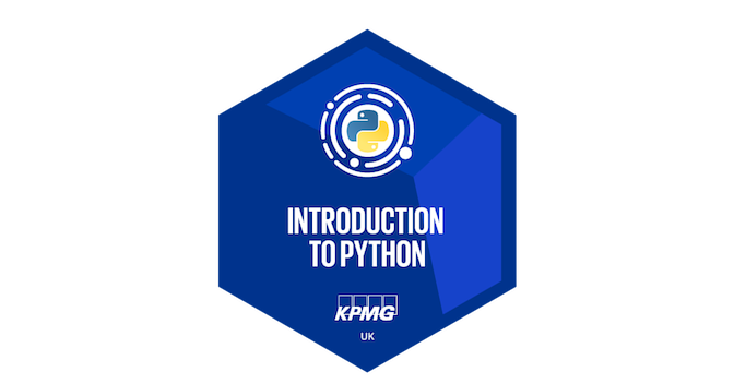 KPMG Introduction to Python - Credly