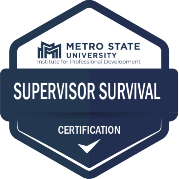 Public Sector Supervision: Supervisor Survival Certificate