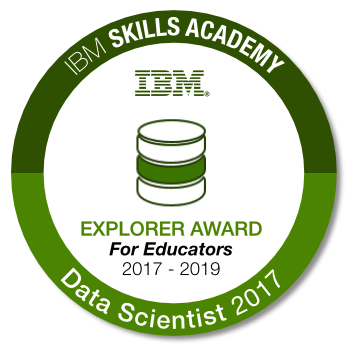 Data Scientist - Explorer Award for Educators 2017 - 2019