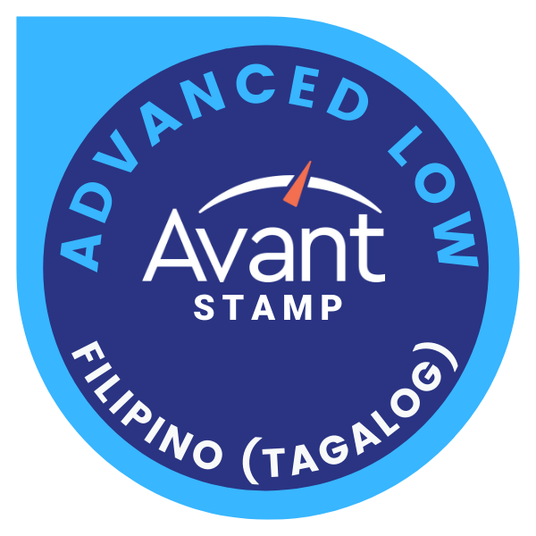 Avant Filipino (Tagalog) Proficiency Test in Speaking and Writing: Advanced/Low(v.1)