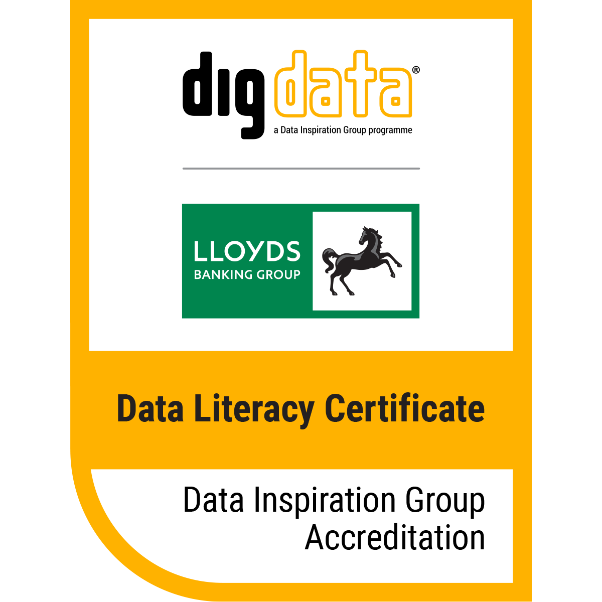 Digdata Lloyds Banking Group "Next Step" Data Literacy Certificate