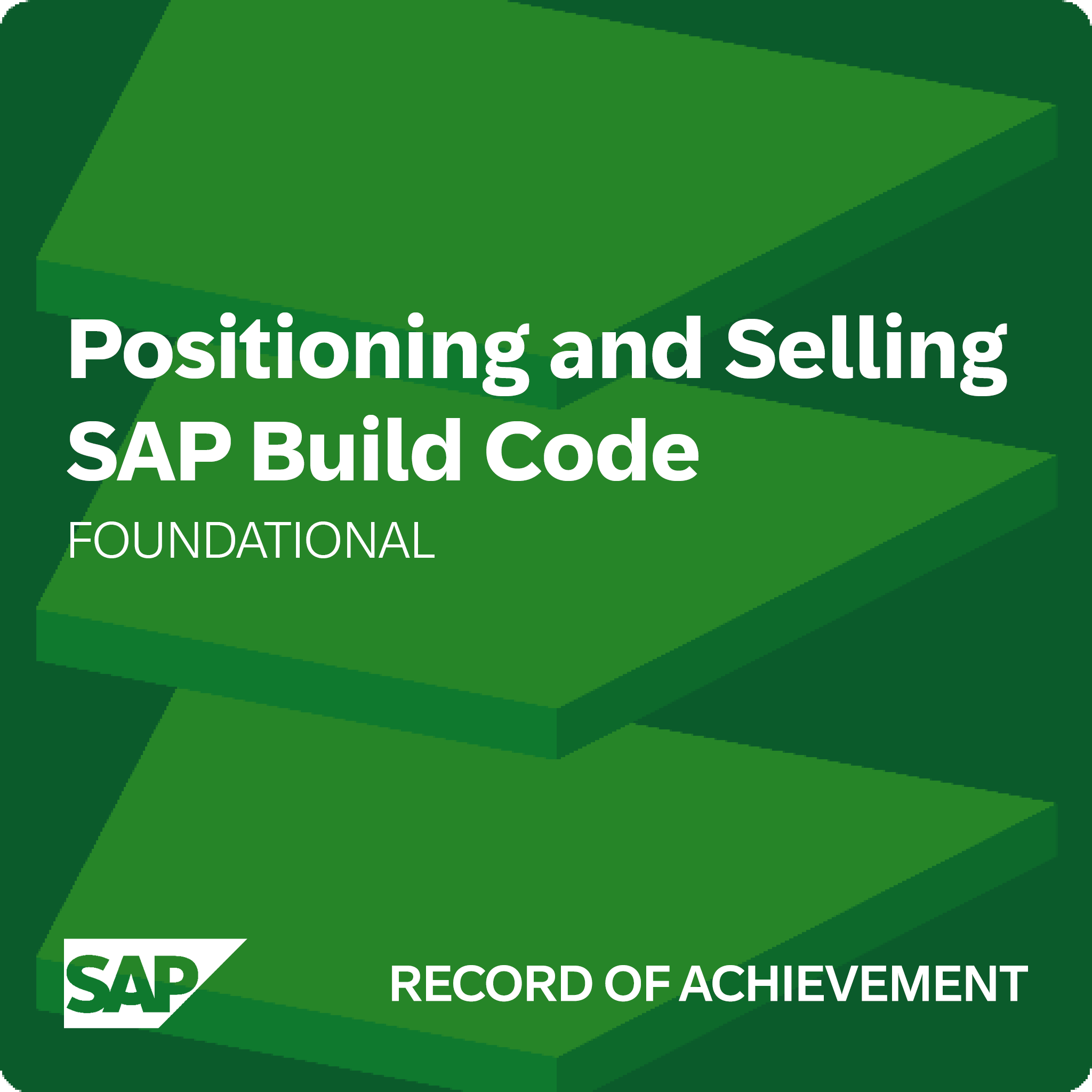 Positioning and Selling SAP Build Code - Record of Achievement