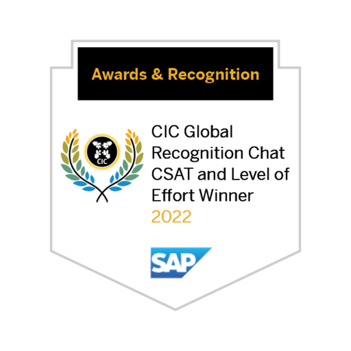 Awards and Recognition 2022 CIC Global Recognition Chat CSAT and