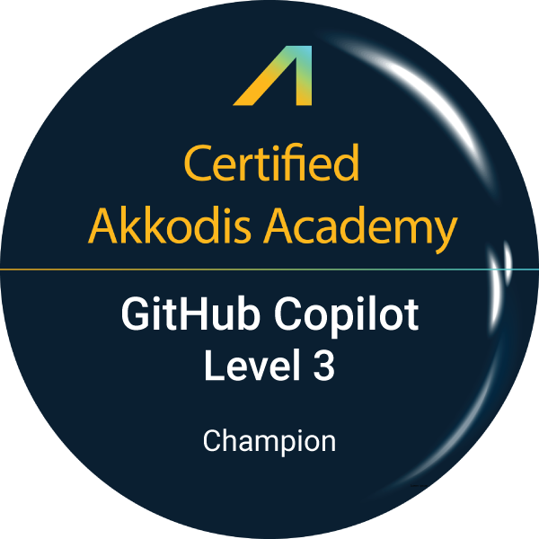 GitHub Copilot Level 3 - Champion - Credly