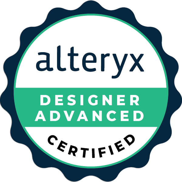 Alteryx Designer Advanced Certification