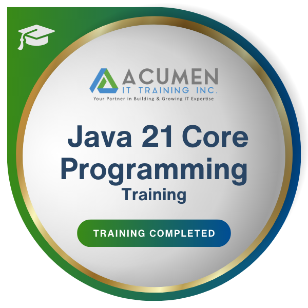 JAVA 21 Core Programming Training Credly