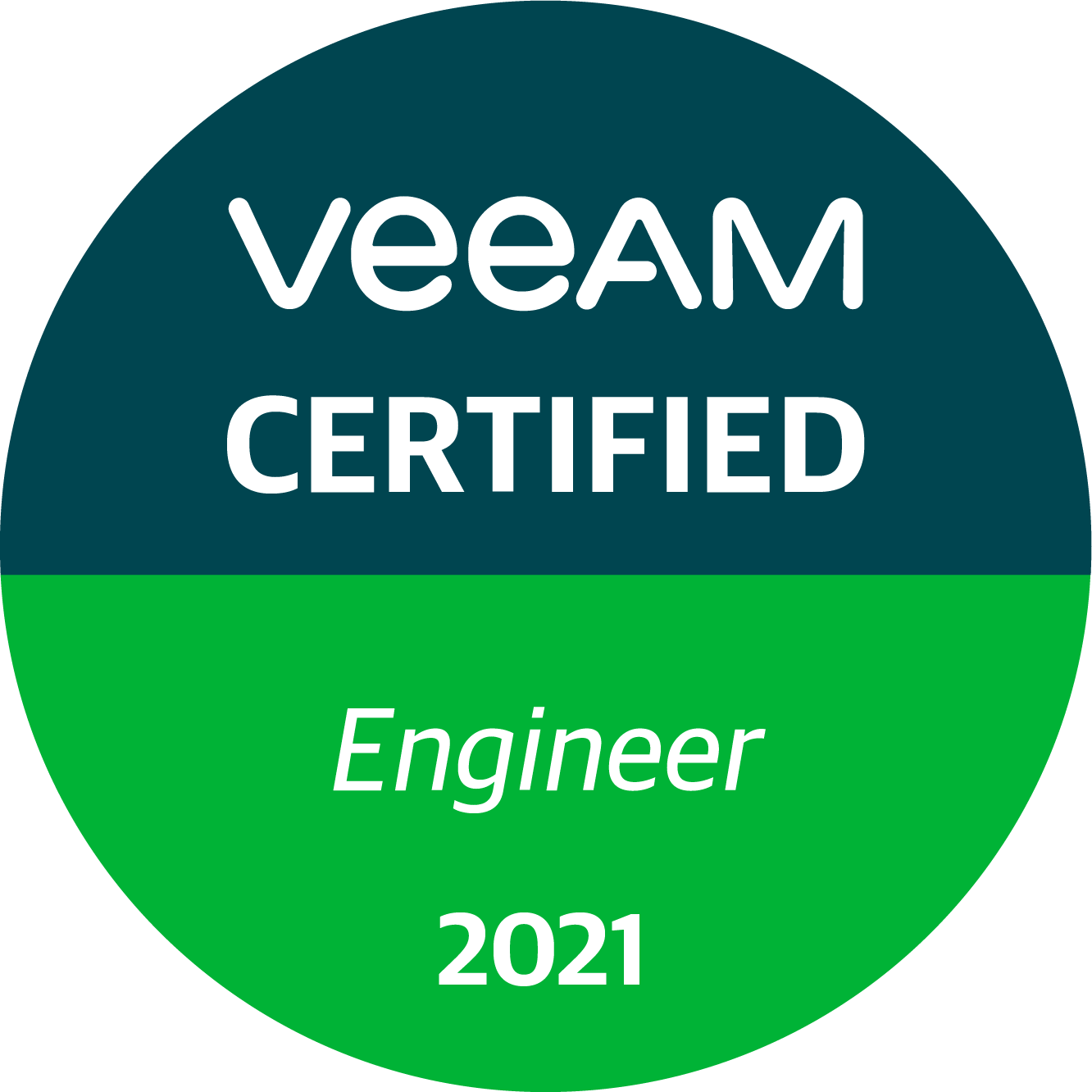 Veeam Certified Engineer 2021 (VMCE 2021) v11 - Credly