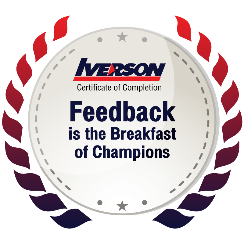 Feedback is the Breakfast of Champions