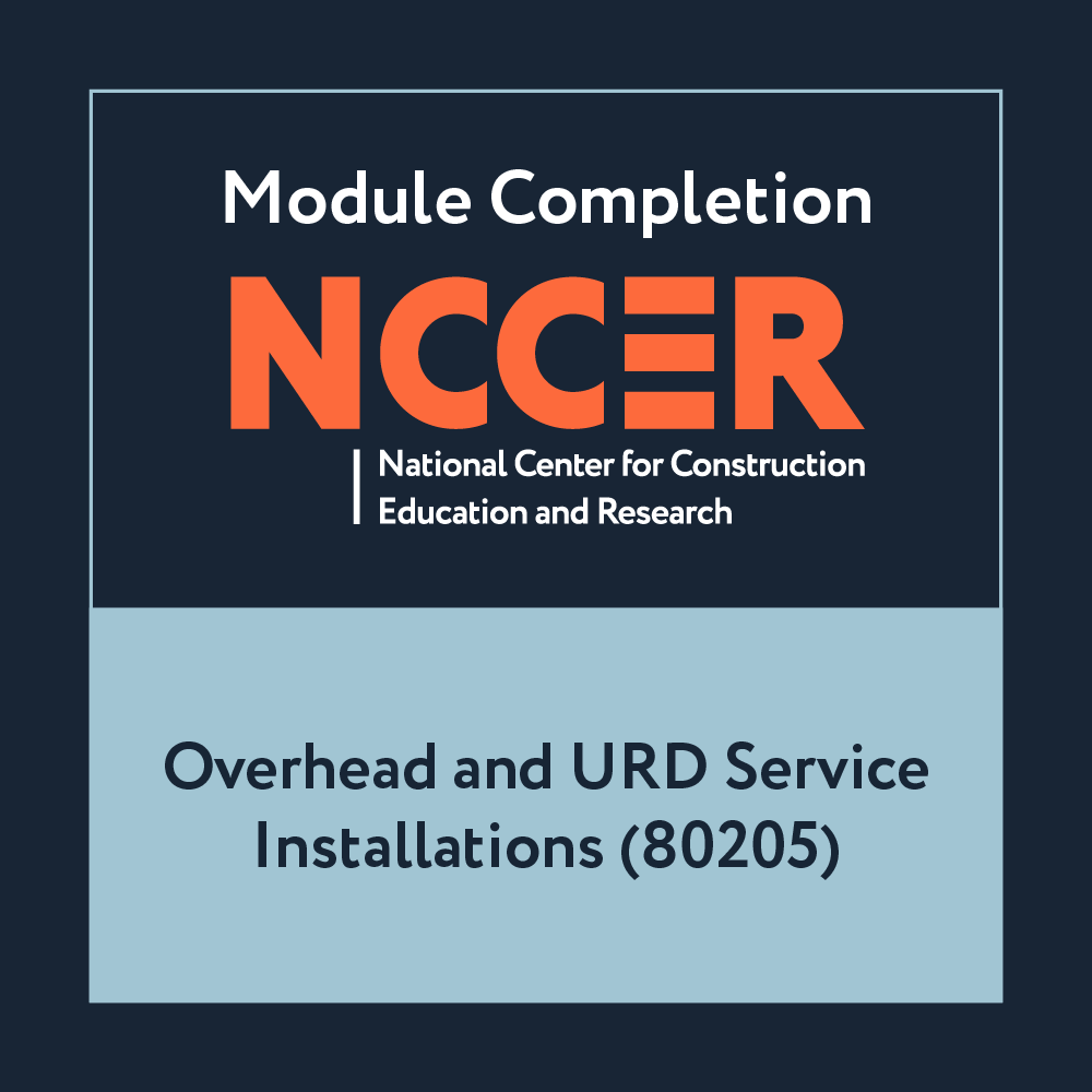 NCCER Overhead and URD Service Installations (80205)