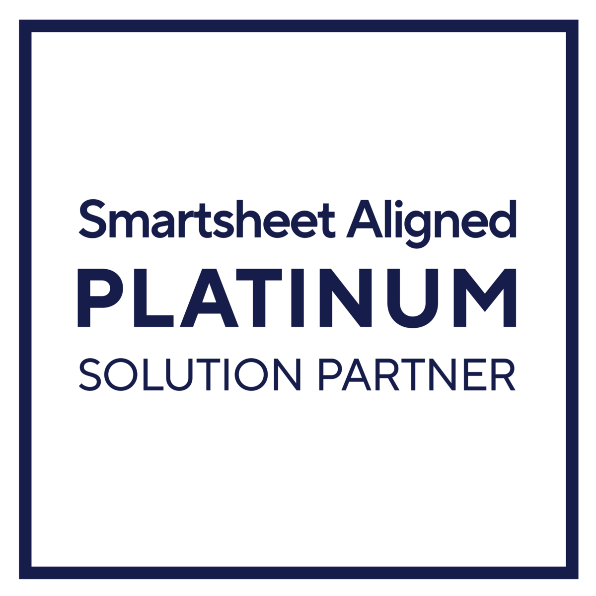 Smartsheet Aligned Platinum Solution Partner