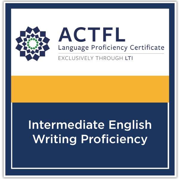 English Writing Proficiency - Intermediate Mid