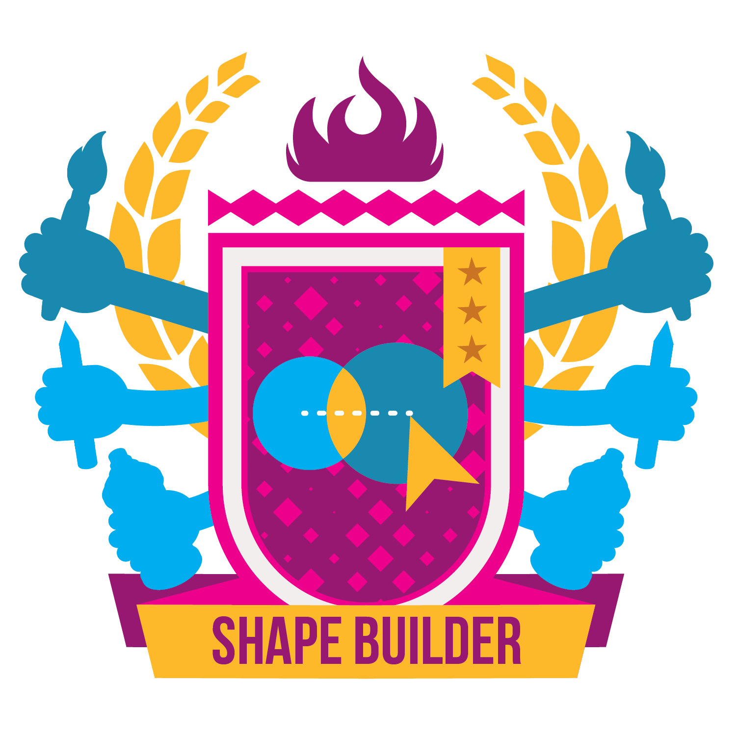 Shape Builder Sticker Shape Builder: Level 3 Badge - Credly