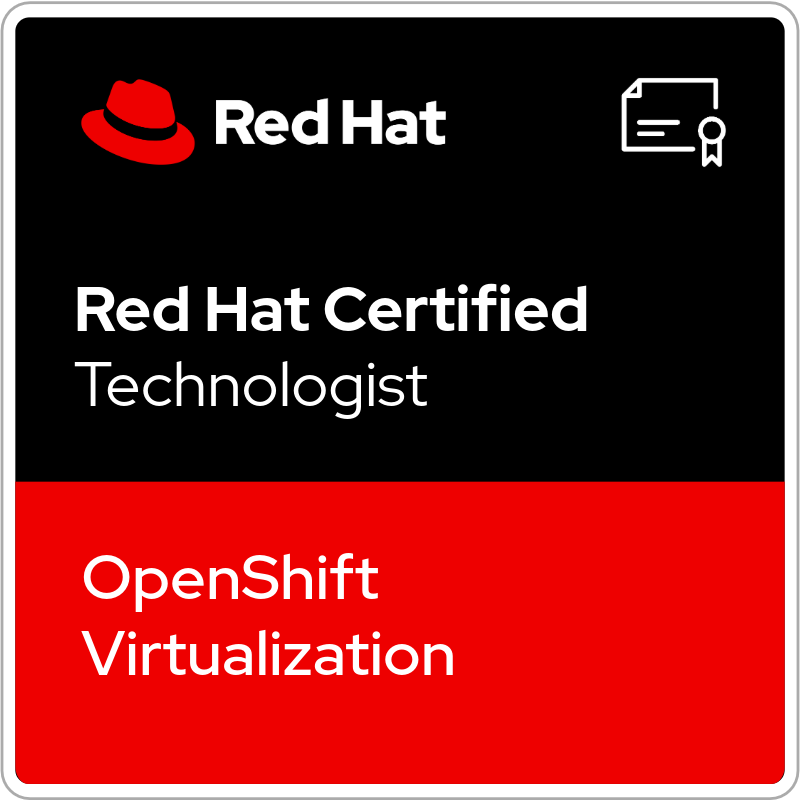 Red Hat Certified Technologist in OpenShift Virtualization
