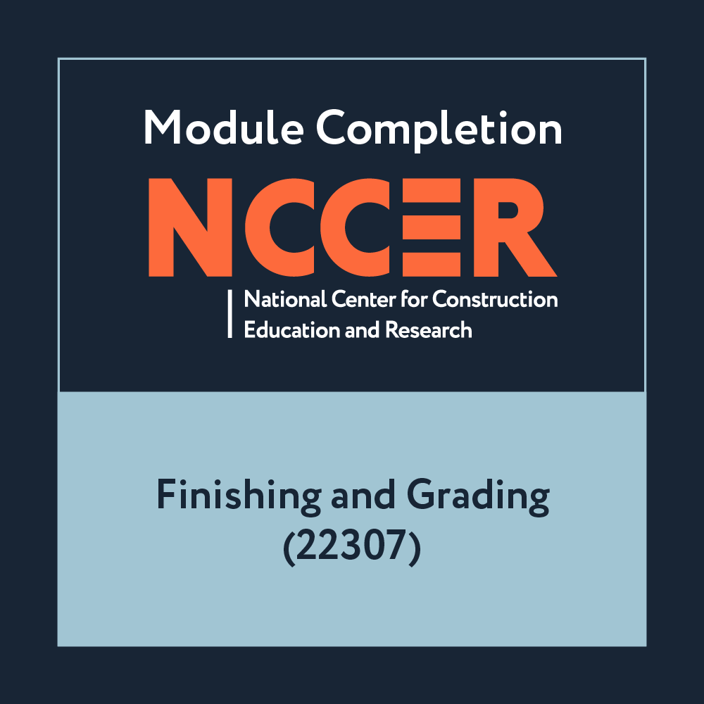 NCCER Finishing and Grading (22307)