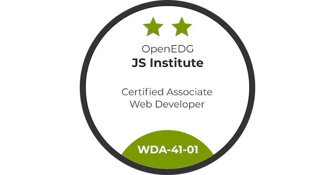 [WDA-41-01] WDA™ – Certified Associate Web Developer - Credly