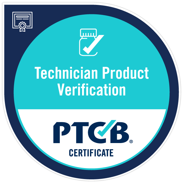 PTCB Technician Product Verification Certificate