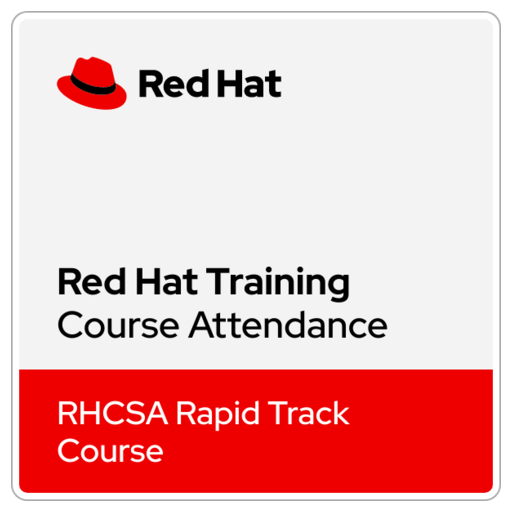 RHCSA Rapid Track Course (RH199) - Ver. 8.2 - Credly