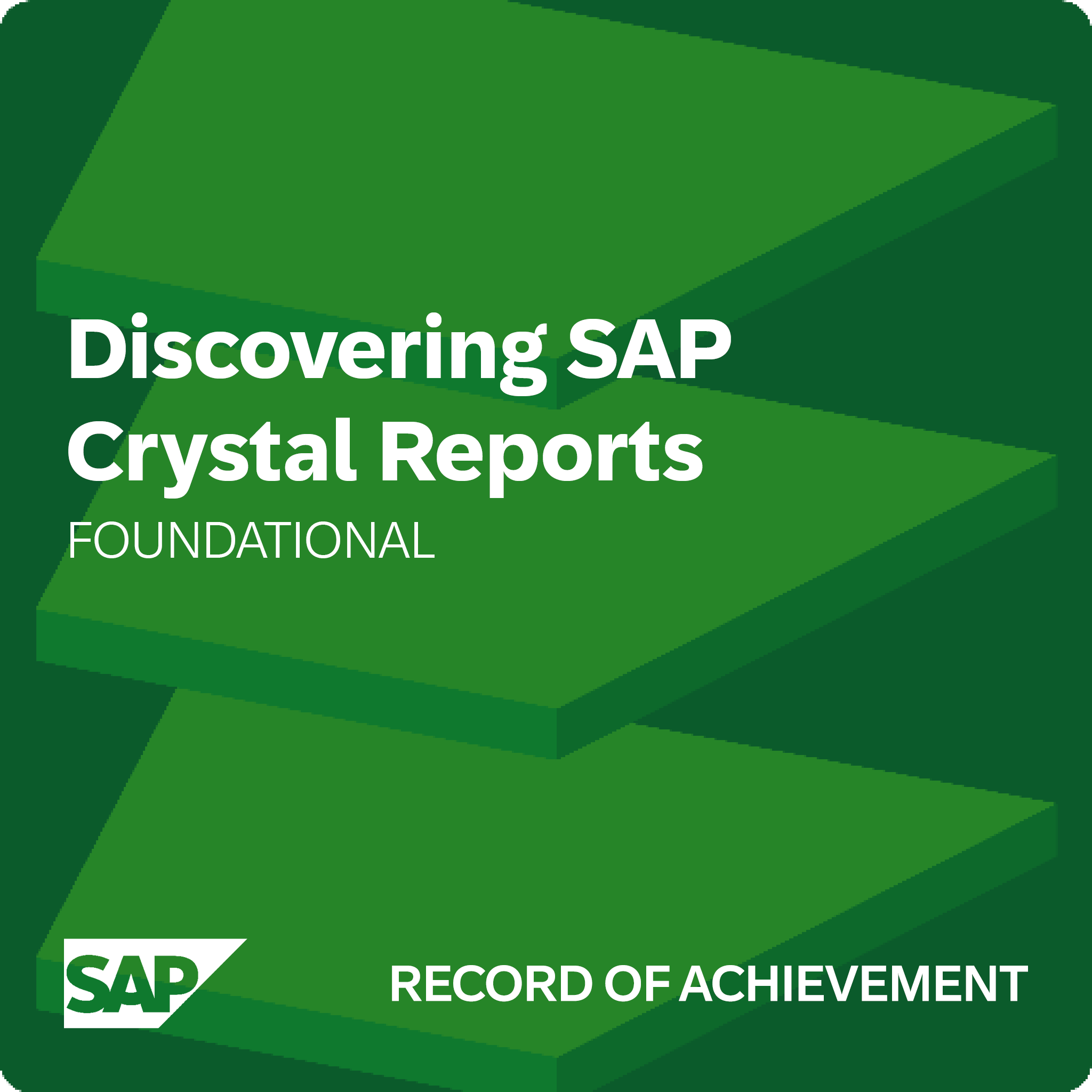Discovering SAP Crystal Reports - Record of Achievement