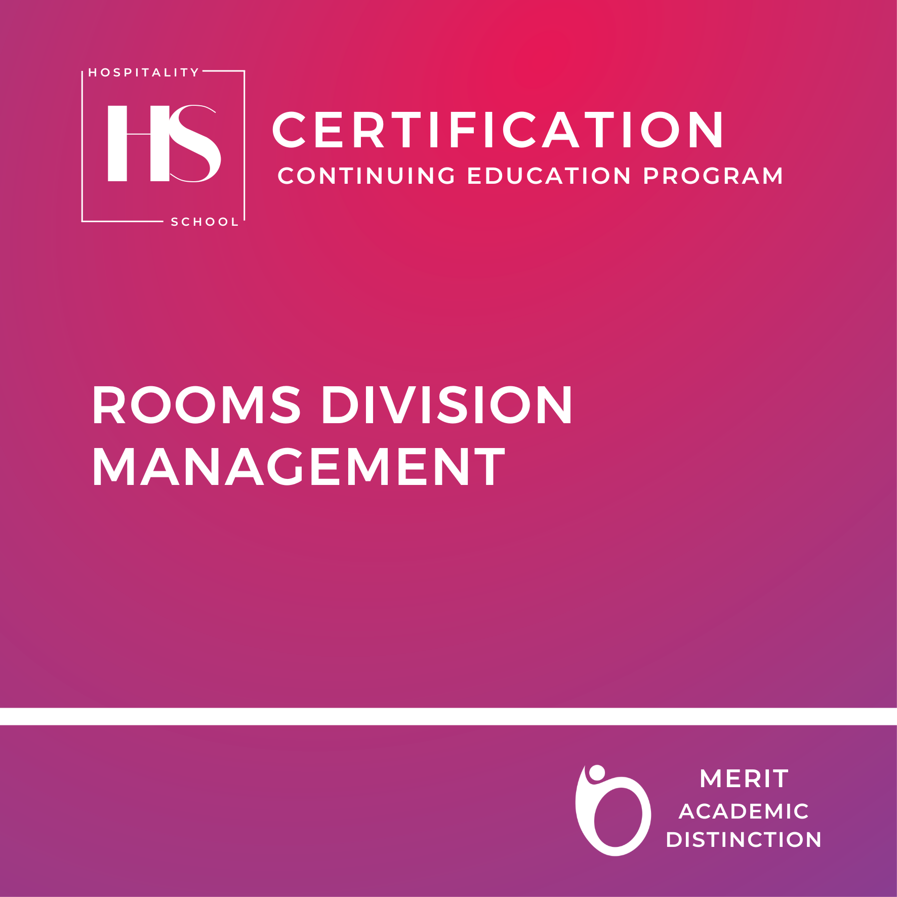 Rooms Division Management Certification - Merit Distinction