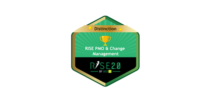 BCG RISE Distinction PMO & Change Management - Credly