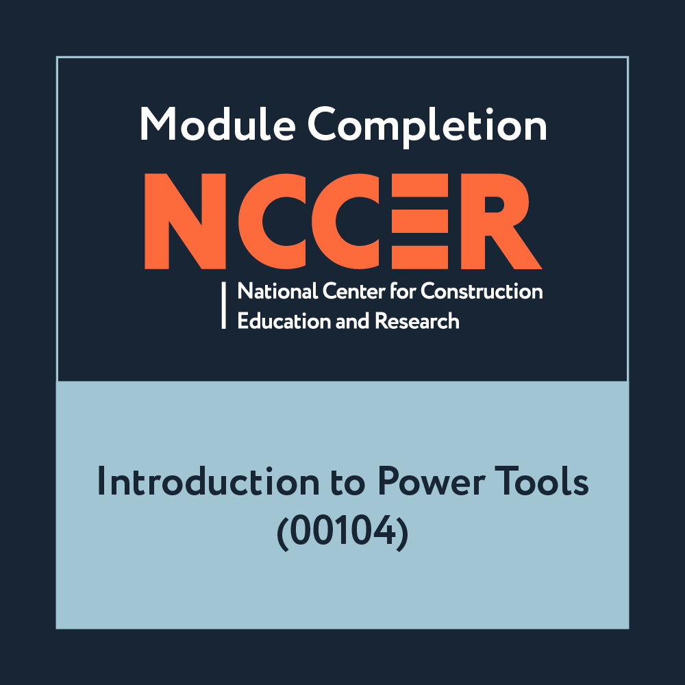 NCCER Introduction to Power Tools (00104)
