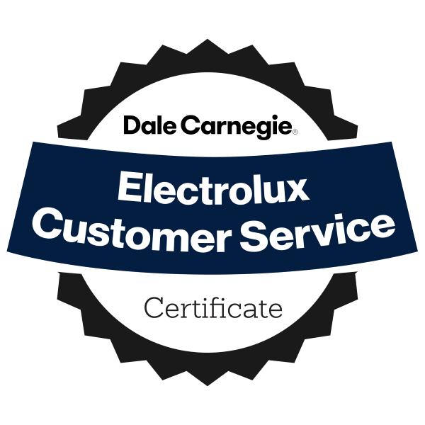 Electrolux Customer Service Certificate Credly