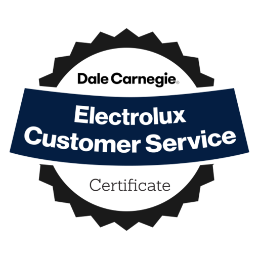 Electrolux Customer Service Certificate Credly