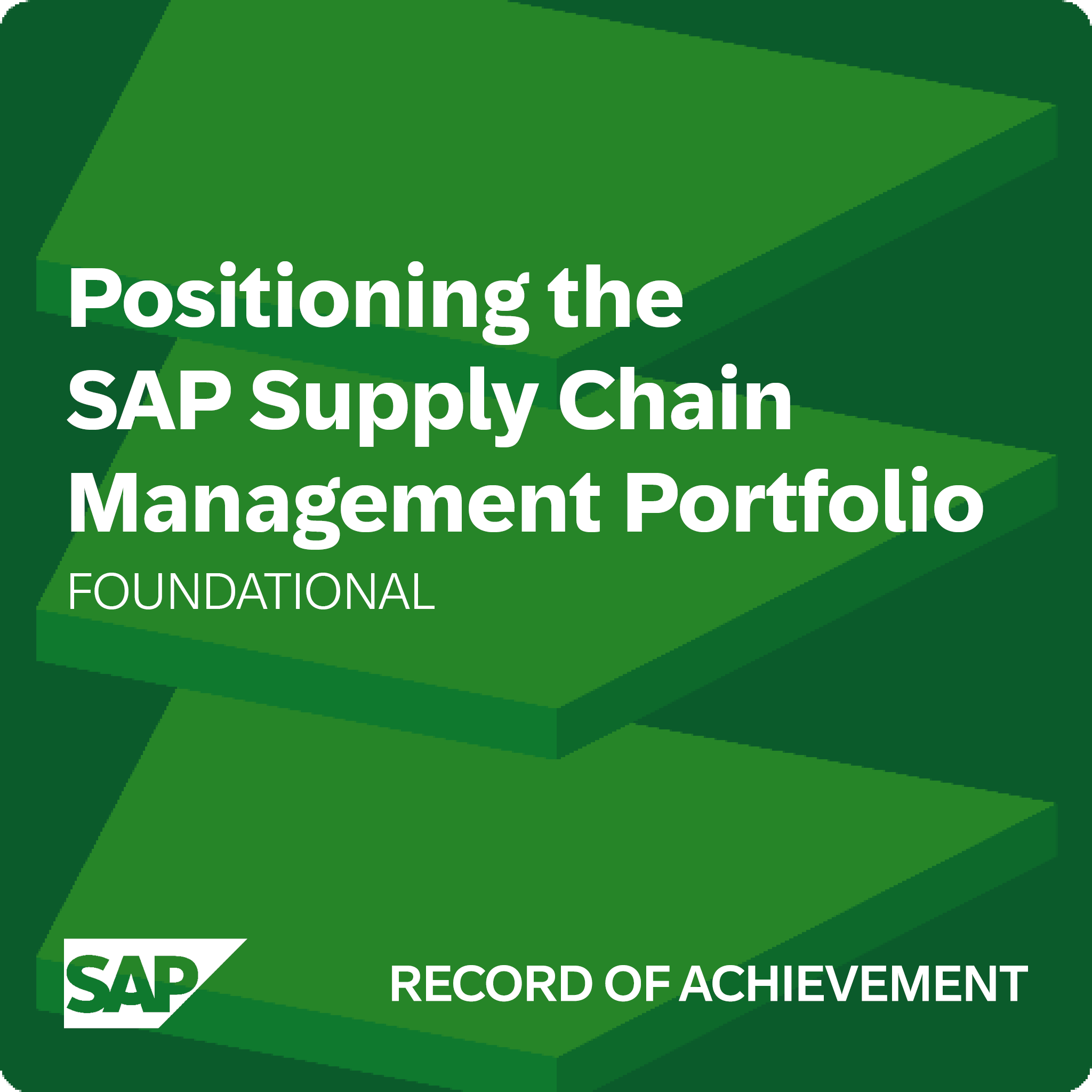 Positioning the SAP Supply Chain Management Portfolio - Record of Achievement