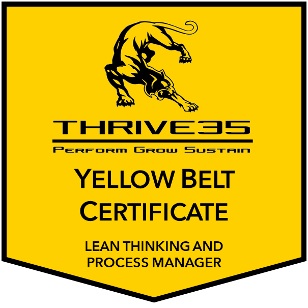 Thrive35 Lean Thinking and Nintex Process Manager - Yellow Belt Certificate